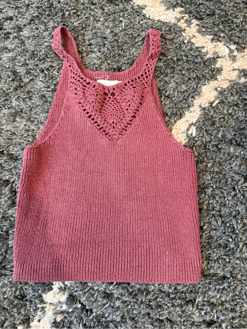 LA hearts crochet top‎ size small like new!